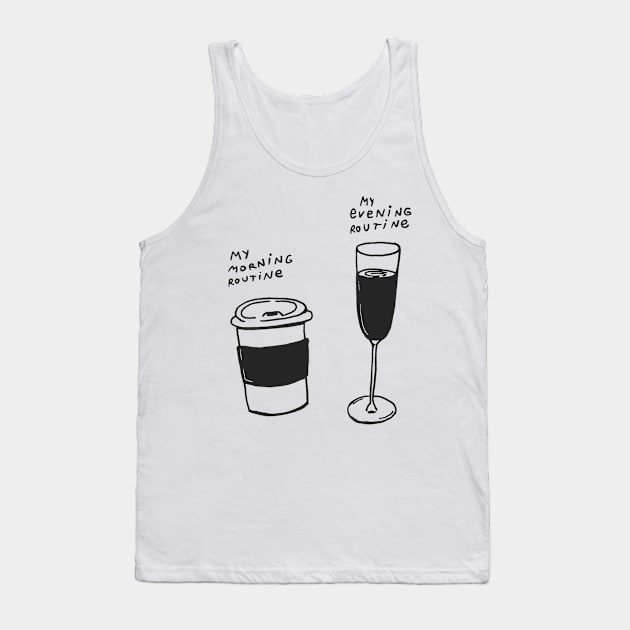 Morning Coffee And Evening Wine Tank Top by gnomeapple